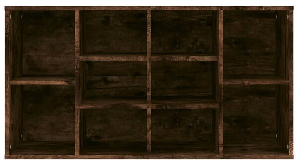 Füstös tölgy színű szerelt fa cipőtároló pad 103x30x54,5 cm