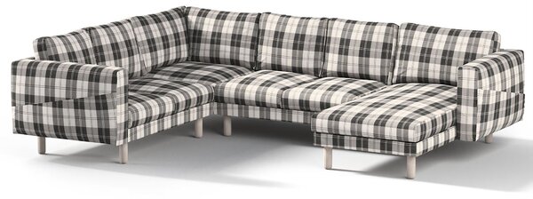 Norsborg 5 személyes sarok sezlong kanapéhoz passzoló kanapéhuzat. termék színe fekete szövet fonott, mintás