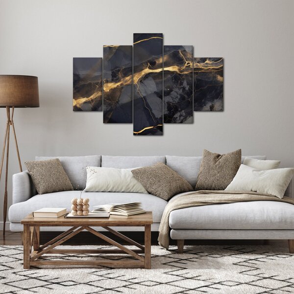 Kép - Fekete - arany dekoráció (150x105 cm)