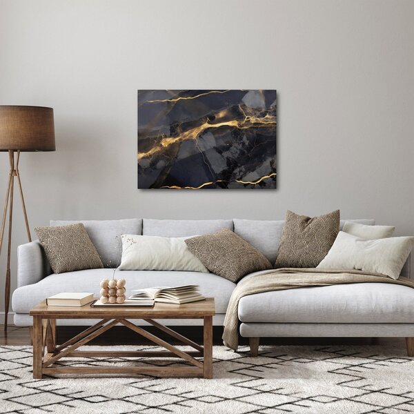 Kép - Fekete - arany dekoráció (70x50 cm)