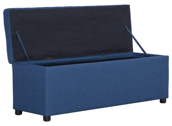 Kék poliészter pad tárolórekesszel 116 cm