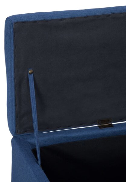 Kék poliészter pad tárolórekesszel 116 cm