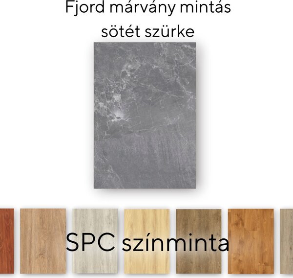 Leziter Fjord márvány mintás sötét szürke Vinyl SPC padló minta/db