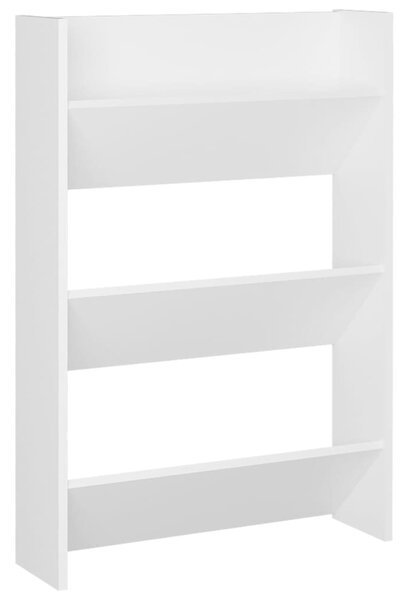 2 db fehér fali cipősszekrény 60 x 18 x 90 cm