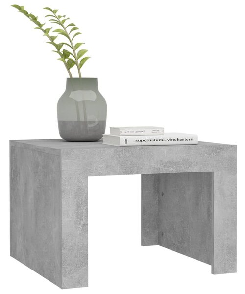 Betonszürke szerelt fa dohányzóasztal 50 x 50 x 35 cm