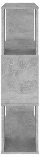Betonszürke szerelt fa térelválasztó könyvszekrény 80x24x94 cm