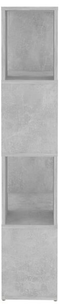 Betonszürke térelválasztó könyvszekrény 60 x 24 x 124,5 cm