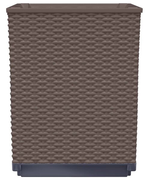 4 db barna polipropilén növénytartó 30 x 30 x 37 cm