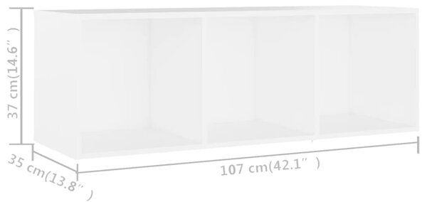 Fehér forgácslap TV-szekrény 107 x 35 x 37 cm