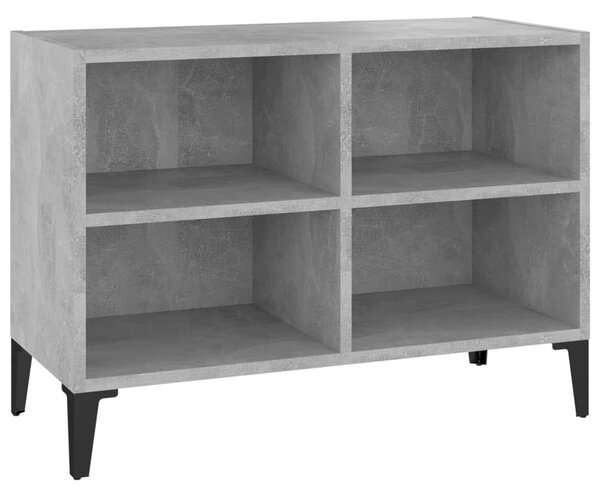 Betonszürke TV-szekrény fémlábakkal 69,5 x 30 x 50 cm
