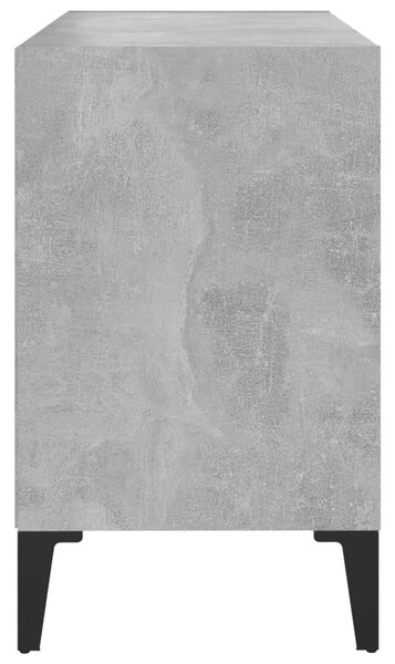 Betonszürke TV-szekrény fémlábakkal 69,5 x 30 x 50 cm