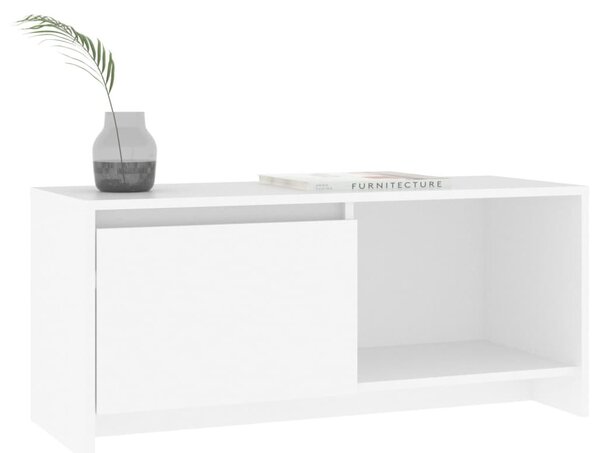 Fehér szerelt fa TV-szekrény 90 x 35 x 40 cm