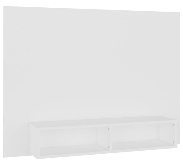 Fehér szerelt fa fali TV-szekrény 120 x 23,5 x 90 cm