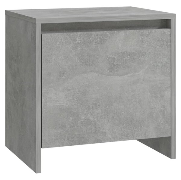 2 db betonszürke forgácslap éjjeliszekrény 45 x 34 x 44,5 cm