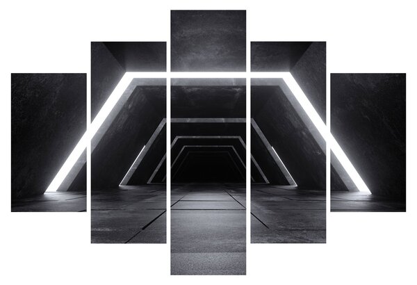 Kép - Futurisztikus alagút (150x105 cm)