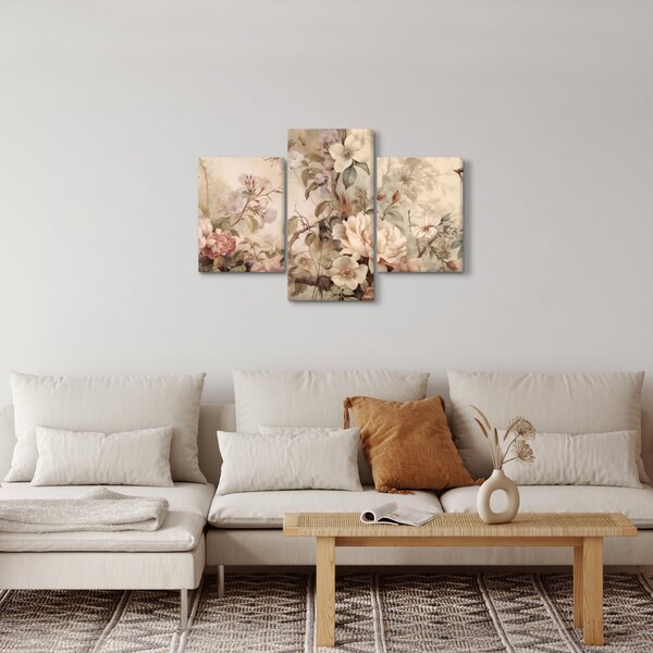 Kép - Vintage madár festmény (90x60 cm)