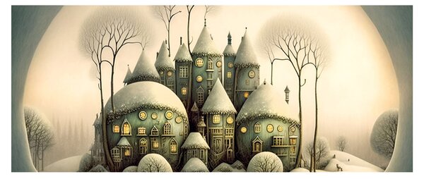 Kép - Mesebeli házikók (120x50 cm)