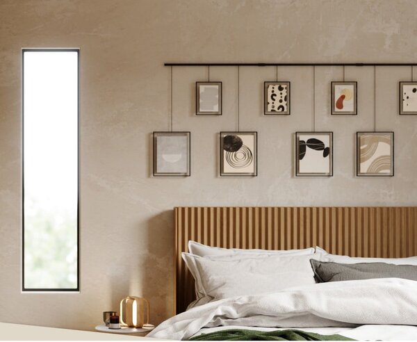 Fekete fém fali képkeret szett 9 db-os 223x77,5 cm Exhibit – Umbra