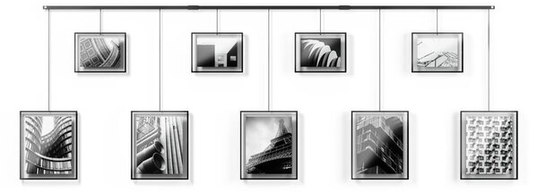 Fekete fém fali képkeret szett 9 db-os 223x77,5 cm Exhibit – Umbra