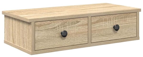 Falipolc fiókokkal sonoma tölgy 60x28x15 cm műszaki fa