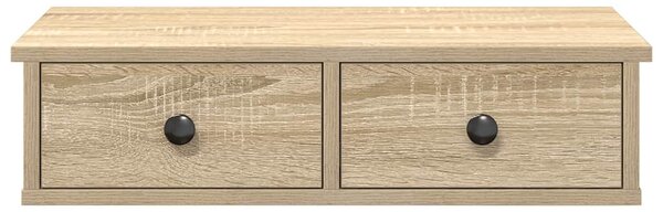 Falipolc fiókokkal sonoma tölgy 60x28x15 cm műszaki fa