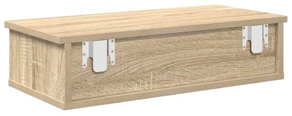Falipolc fiókokkal sonoma tölgy 60x28x15 cm műszaki fa