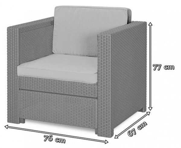 Provence Armchair műrattan kerti fotel