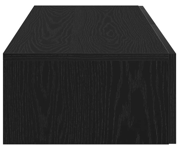 Falipolc fiókokkal fekete 60x26,5x15 cm műszaki fa