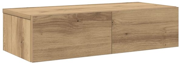 Falipolc fiókokkal artisian tölgy 60x26,5x15 cm műszaki fa