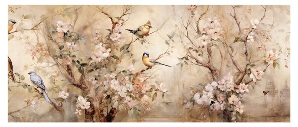 Kép - Vintage madár festmény II. (120x50 cm)