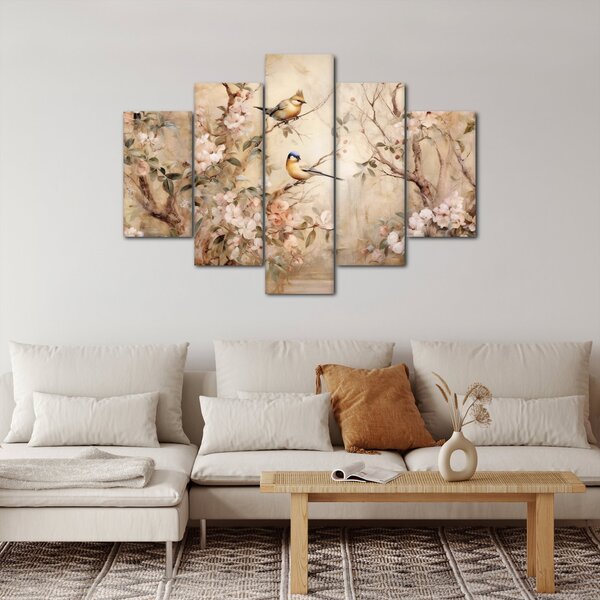 Kép - Vintage madár festmény II. (150x105 cm)