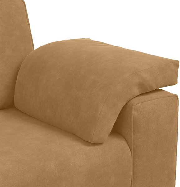 Barna bársony loveseat kanapé 160x77x82 cm