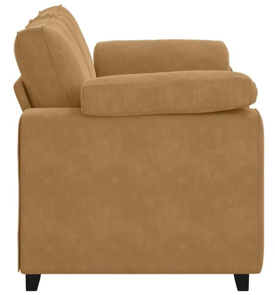 Barna bársony loveseat kanapé 160x77x82 cm