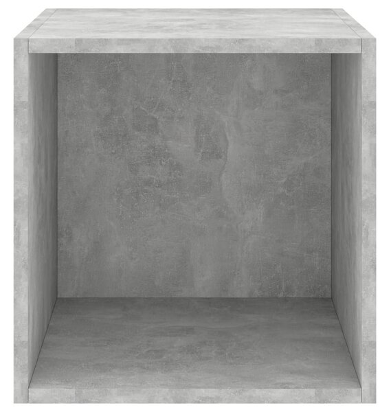 Betonszürke szerelt fa fali szekrény 37 x 37 x 37 cm