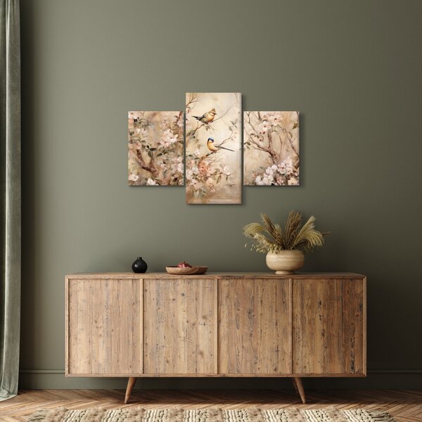Kép - Vintage madár festmény II. (90x60 cm)