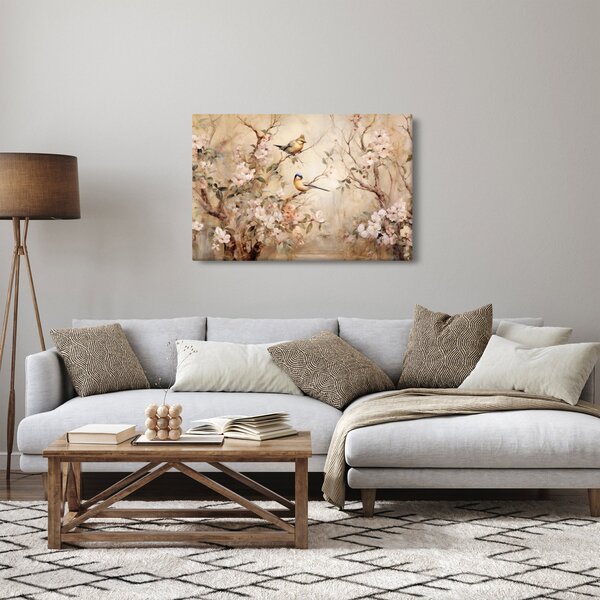 Kép - Vintage madár festmény II. (90x60 cm)