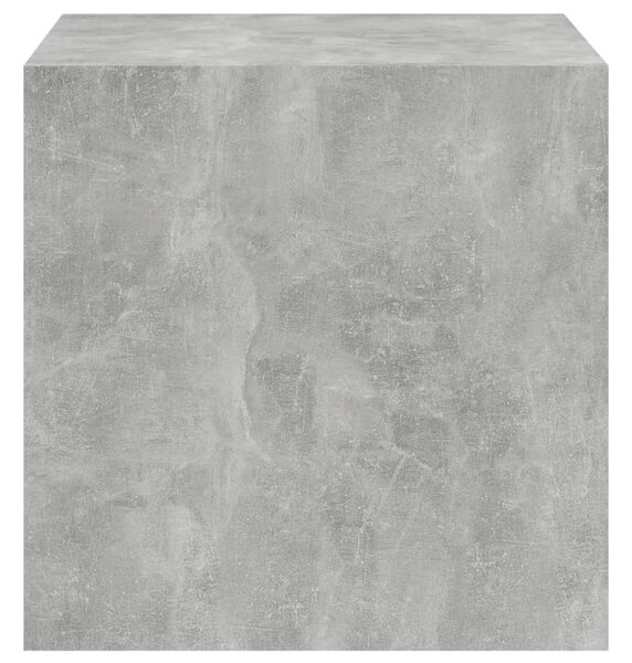 Betonszürke szerelt fa fali szekrény 37 x 37 x 37 cm