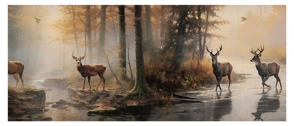 Kép - Vintage vadvilág festmény (120x50 cm)
