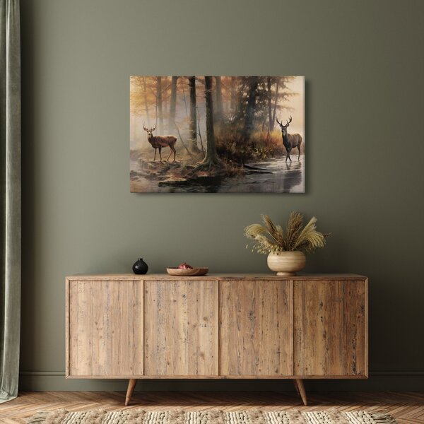 Kép - Vintage vadvilág festmény (90x60 cm)