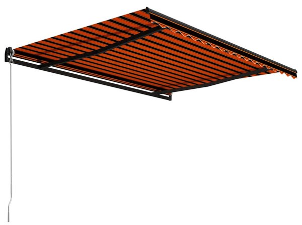 Narancssárga és barna kézzel kihúzható napellenző 450 x 300 cm