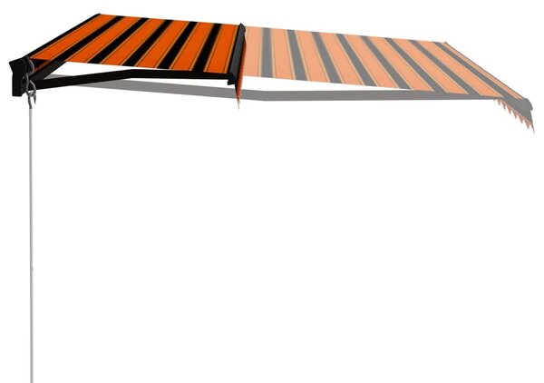 Narancssárga és barna kézzel kihúzható napellenző 450 x 300 cm