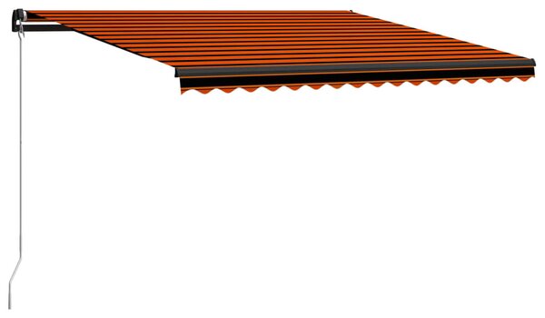 Narancssárga és barna kézzel kihúzható napellenző 450 x 300 cm
