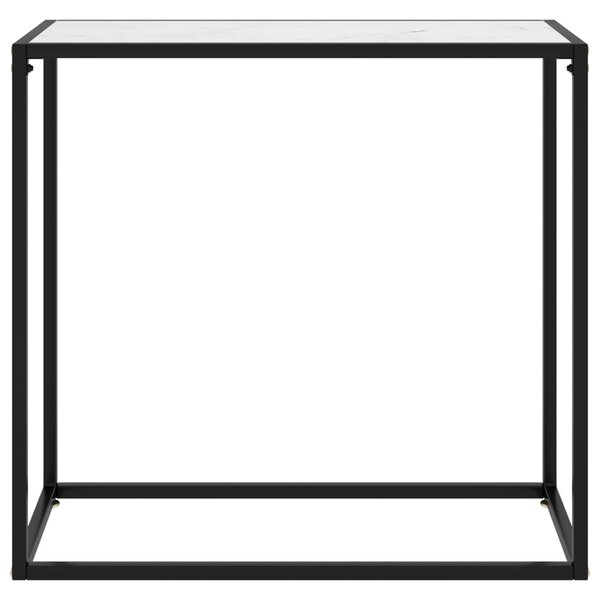 Fehér edzett üveg tálalóasztal 80 x 35 x 75 cm