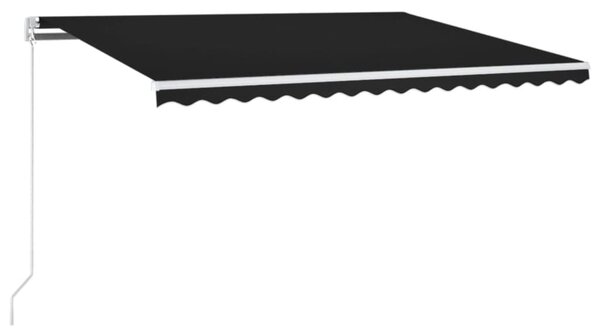 Antracitszürke kézzel kihúzható napellenző 400 x 350 cm