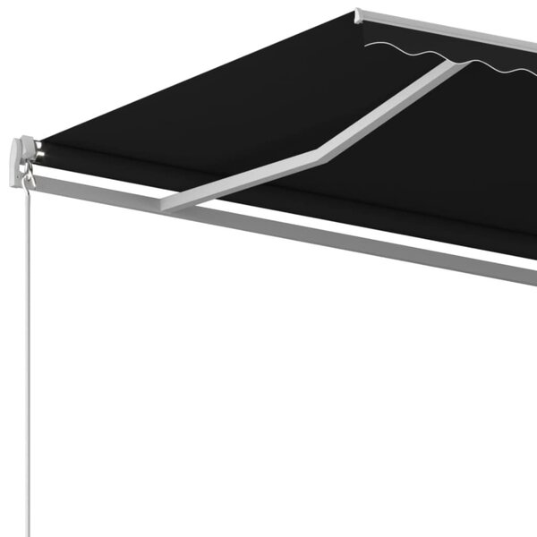 Antracitszürke kézzel kihúzható napellenző 400 x 350 cm