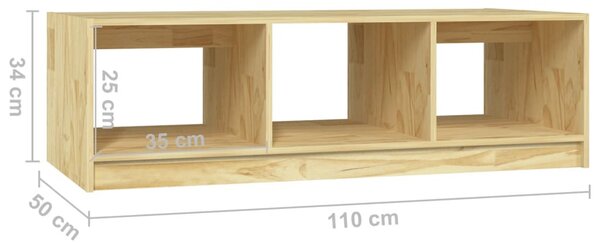 Tömör fenyőfa dohányzóasztal 110 x 50 x 34 cm