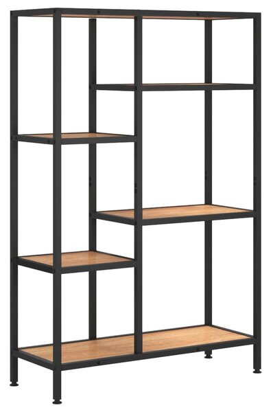 Acél és szerelt fa könyvespolc 80 x 30 x 120 cm