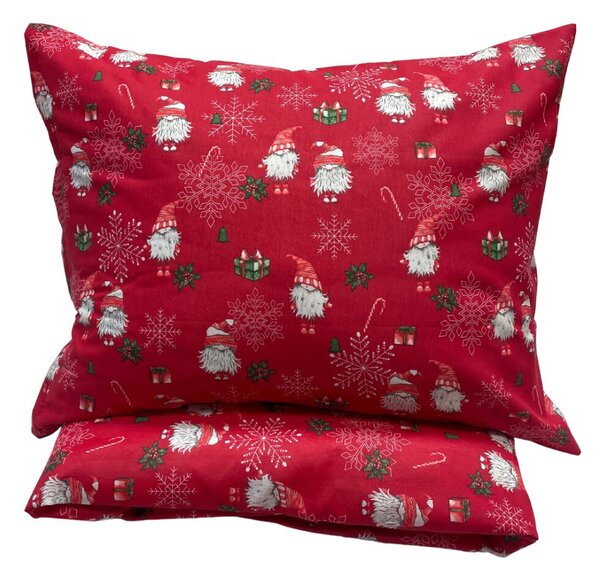 Karácsonyi pamut ágyneműhuzat Merry Christmas red 200x140cm+90x70cm TiaHome - 1x Párna 90x70cm, 1x Paplan 140x200cm
