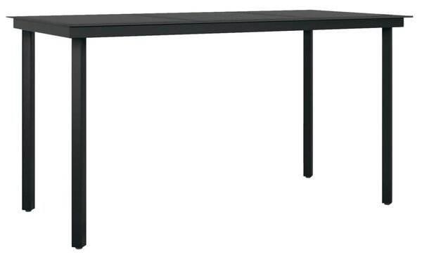 5 részes barna polyrattan kerti étkezőgarnitúra párnákkal