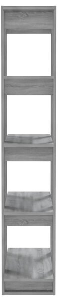 Szürke sonoma színű fa könyvszekrény/térelválasztó 60x30x135 cm